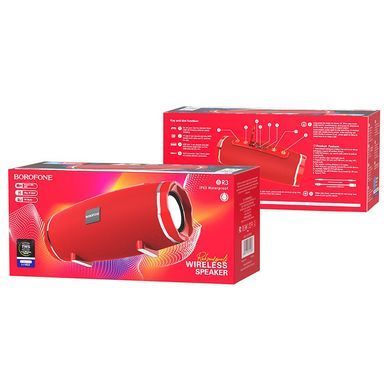 Портативна колонка BOROFONE BR3 Rich sound sports wireless speaker Red (6931474715586) [805595]