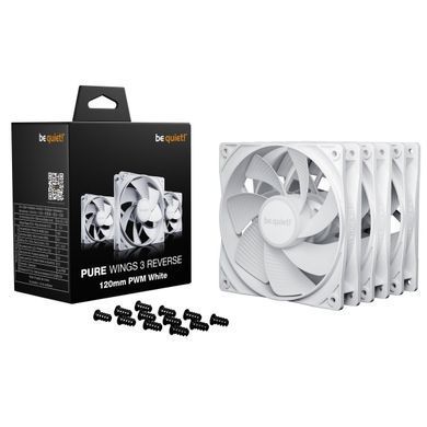 Вентилятор be quiet! Pure Wings 3 120mm PWM Reverse 3-Pack White (BL136) [620216]