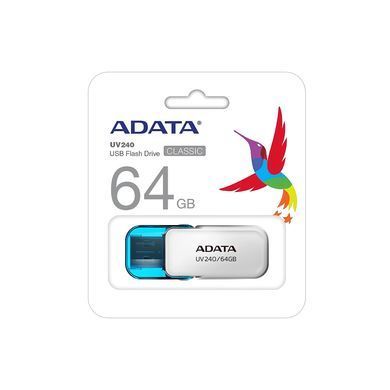 Флеш-накопичувач ADATA USB 2.0 AUV 240 64Gb White (AUV240-64G-RWH) [802954]