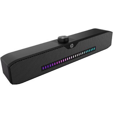 Акустична система 2.0 HP, Bluetooth, 3,5мм+USB, 6Вт, Sound Bar LED RGB, Black (DHS-4200) [405298]