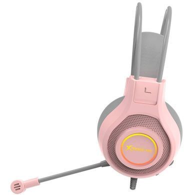 Ігрова гарнітура XTRIKE ME GH-515, USB+3.5мм, 7 режимів RGB, кабель 2м, рожева (GH-515P) [401852]