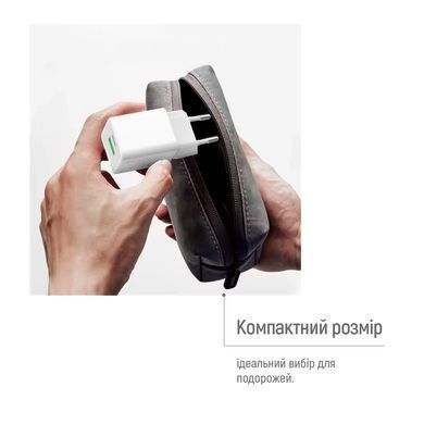 Мережевий зарядний пристрій ColorWay GaN Mini 35W PD Port PPS USB (Type-C PD + USB QC4.0) White (CW-CHS055PD-WT) [603366]
