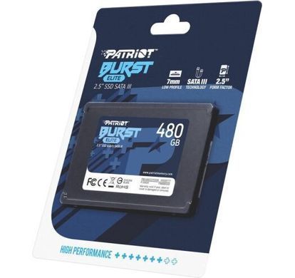 Накопичувач SSD 480GB Patriot Burst Elite 2.5" SATAIII TLC (PBE480GS25SSDR) [607887]