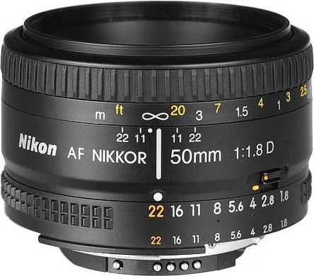 Об'єктив Nikon 50 mm f/1.8D AF NIKKOR (JAA013DA) [17647]