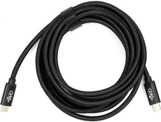 Кабель San Guan USB Type-C - USB Type-C (M/M) PD 240W, 3 м, Black (CA914128) [604356]