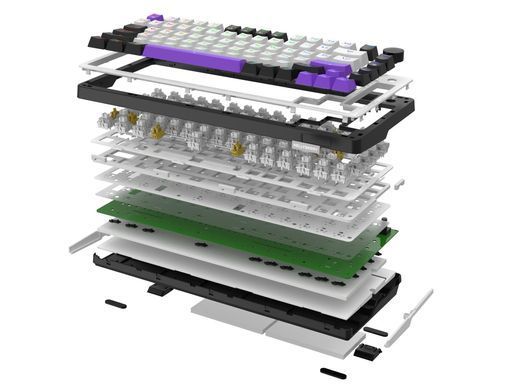 Клавіатура бездротова Hator Hellyberry HK75 Wireless White/Violet (HK75_wireless) [617108]