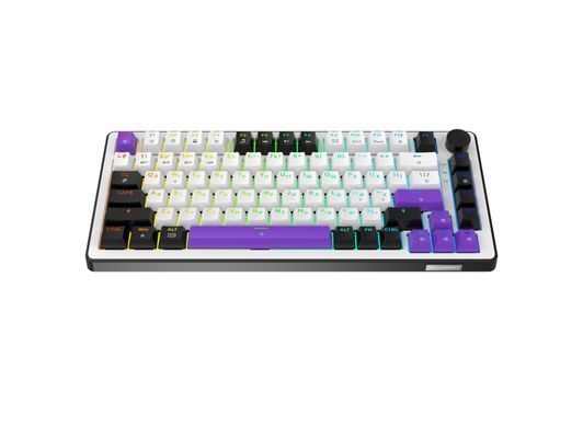 Клавіатура бездротова Hator Hellyberry HK75 Wireless White/Violet (HK75_wireless) [617108]