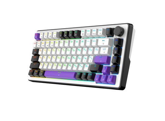 Клавіатура бездротова Hator Hellyberry HK75 Wireless White/Violet (HK75_wireless) [617108]