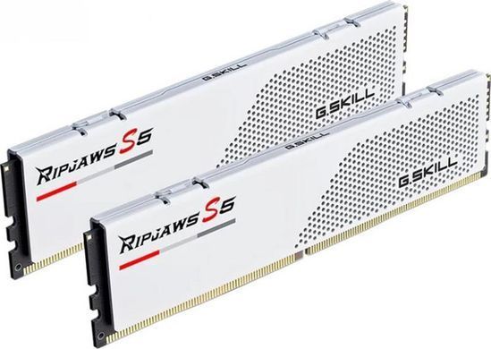 Модуль пам`ятi DDR5 2x16GB/6000 G.Skill Ripjaws S5 White (F5-6000J3238F16GX2-RS5W) [614153]