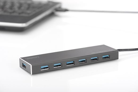 Хаб DIGITUS USB-A > 7хUSB-А, активний (DA-70241-1) [108804]