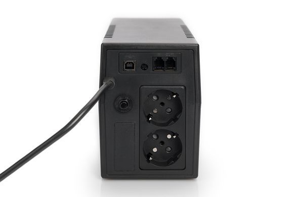 Лінійно-інтерактивне ДБЖ Digitus Line-Interactive 600VA/360W LED 2xSchuko RJ11 USB (DN-170063) [102968]