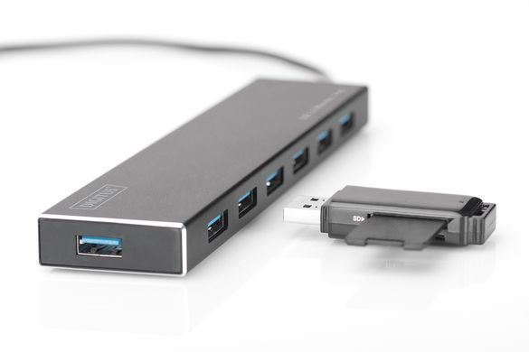 Хаб DIGITUS USB-A > 7хUSB-А, активний (DA-70241-1) [108804]