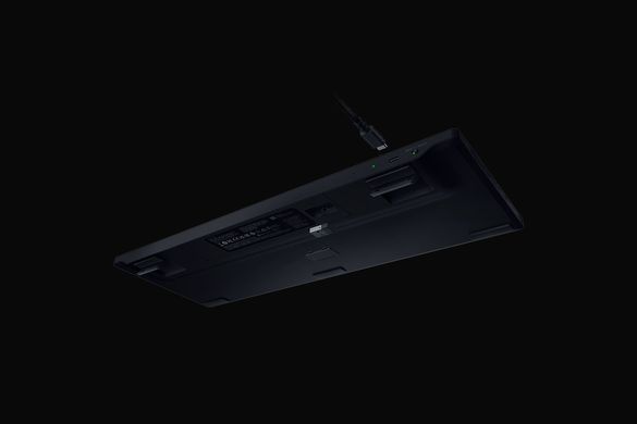 Клавіатура механічна Razer BlackWidow V4 Low-profile HyperSpeed, 104key, Green Switch, USB-A/WL/BT, EN, RGB, чорний (RZ03-05270100-R3M1) [113993]