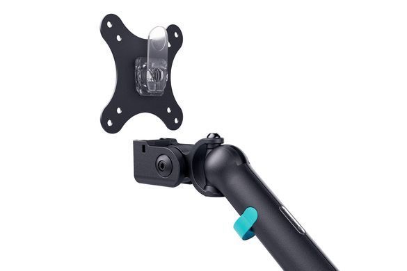 Кріплення DIGITUS Dual Monitor Clamp, 2 x до 35"/10кг, з нахилом, поворотом, чорне (DA-90471) [115004]