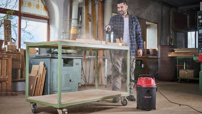 Пилосос професійний Einhell TC-VC 1820 1250Вт пластик 20л 180мбар шланг 1.5м кабель 3м 3.6кг (2342480) [105727]