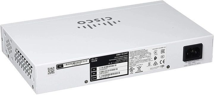 Комутатор Cisco CBS110 24xGE, 2x1G SFP Shared, Unmanaged (CBS110-24T-EU) [105087]