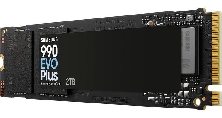 Накопичувач SSD 2ТB Samsung 990 EVO Plus M.2 2280 PCIe 5.0 x2 NVMe V-NAND TLC (MZ-V9S2T0BW) [611650]