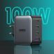 Зарядний пристрій 4xUSB 100W (3xUSB-C+USB-A) Gan Tech Fast GAN Charger чорний CD226 Ugreen (40747) [404015], фото 2