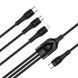 Кабель ColorWay Lightning + micro USB + USB Type-C (M/M), 3.0 А, 1.2 м, Black (CW-CBPDU3060-BK) [613612], фото 4