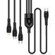 Кабель ColorWay Lightning + micro USB + USB Type-C (M/M), 3.0 А, 1.2 м, Black (CW-CBPDU3060-BK) [613612], фото 2