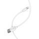 Кабель BOROFONE BX14 USB to iP 2.4A, 1m, PVC, TPE connectors, White (6957531089971) [803598], фото 3