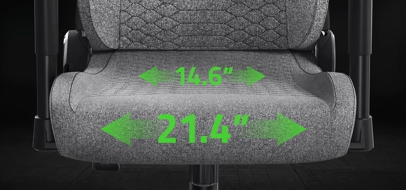 Крісло Razer Iskur V2 X, тканина, 2D-Armrests, сірий світлий (RZ38-05310200-R3G1) [114785]