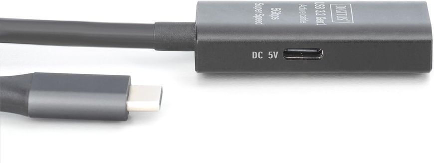 Подовжувач DIGITUS USB 3.2 Gen1 Active Cable 5G, C/M-A/F, 5м, чорний (DA-73110) [108633]