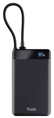 Акумулятор портативний літій-іонний power bank Trust Fiera, 10000мА&middot;год, 2хUSB-C, 20W, PD/QC 3.0, чорний (25880_TRUST) [113680]