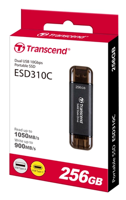 SSD накопичувач Transcend ESD310C 256GB USB Type C/A Gray (TS256GESD310C) [202465]