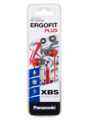 Навушники Panasonic RP-TCM130GE In-ear Mic Червоний (RP-TCM130GER) [107135]