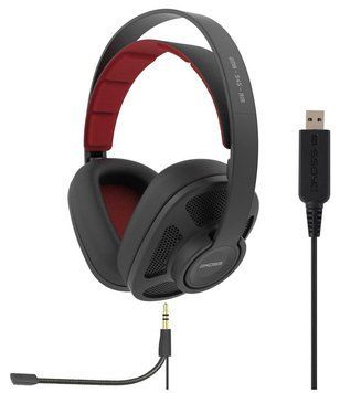Гарнітура комп'ютерна стерео Over-Ear Koss GMR/545 AIR Gaming, USB/3.5мм, Uni Mic, 2.4м/1.2м, Чорний (194142.101) [17176]