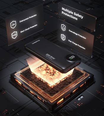 Універсальна мобільна батарея Choetech 10000mAh 22.5W Black (B791) [619608]