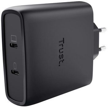 Зарядний пристрій мережевий Trust Maxo 100Вт, GaN, 2xUSB-C,PD/PPS, чорний (25527_TRUST) [111088]