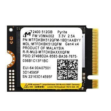 Накопичувач SSD 512GB Micron M.2 2230 PCIe 4.0 x4 3D QLC (MTFDKBK512QFM) [617014]