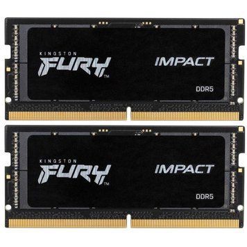 Модуль пам`ятi SO-DIMM DDR5 2x16GB/5600 Kingston Fury Impact (KF556S40IBK2-32) [608499]