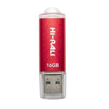 Флеш-накопичувач USB 16GB Hi-Rali Rocket Series Red (HI-16GBVCRD) [614255]