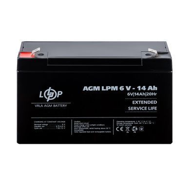 Акумулятор AGM LPM 6V - 14 Ah (LP4160) [900206]
