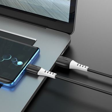 Кабель HOCO X82 USB to Type-C 3A, 1m, silicone, silicone connectors, Black (6931474768575) [804350]