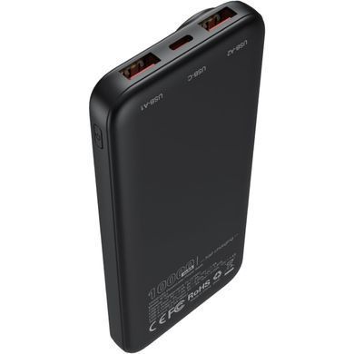 УМБ Choetech 10000mAh 22,5W PD 2xUSB-A, USB-C чорна (M15-B791-ACBK-NG) [405427]