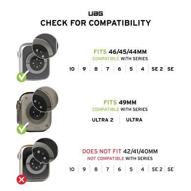 Ремінець UAG для Apple Watch Ultra 2/Ultra-49-45-44mm, Civilian, Titanium (194002113636) [108718]