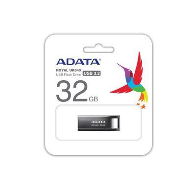 Флеш-накопичувач ADATA USB 3.2 UR340 32Gb Black (AROY-UR340-32GBK) [805268]