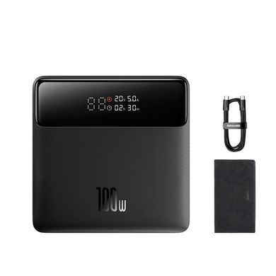 Зовнішній акумулятор Baseus Blade Power Digital Display Fast Charging Power Bank HD Edition 20000mAh 100W Black (PPBL000301) [806531]
