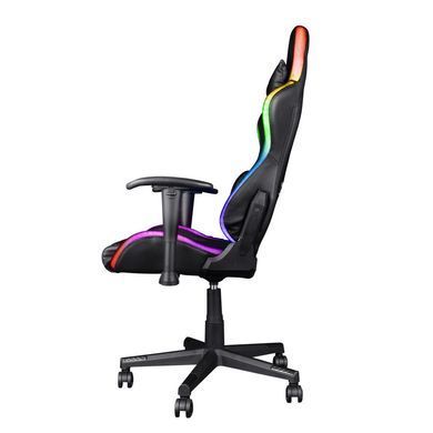 Крісло Trust GXT 716 Rizza, ПУ шкіра, 3D-Armrests, RGB, чорний (25376_TRUST) [111580]
