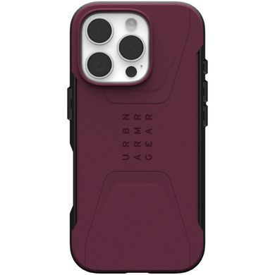 Чохол-накладка Urban Armor Gear Civilian Magsafe для Apple iPhone 16 Pro Bordeaux (114444119049) [616522]