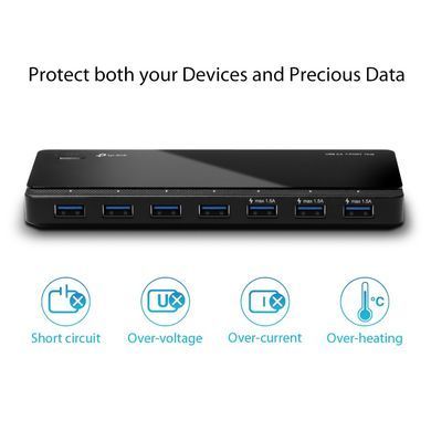 Концентратор USB3.0 TP-Link Black 7хUSB3.0 (UH700) [616995]