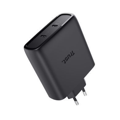 Зарядний пристрій мережевий Trust Maxo 100Вт, GaN, 2xUSB-C,PD/PPS, чорний (25527_TRUST) [111088]