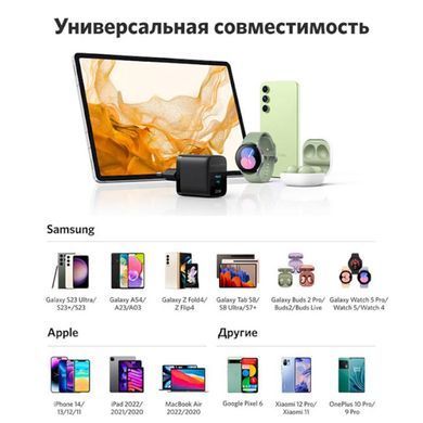 Мережевий зарядний пристрій Anker PowerPort 312 Black, 25 W USB Type-C (A2642G11) [603228]