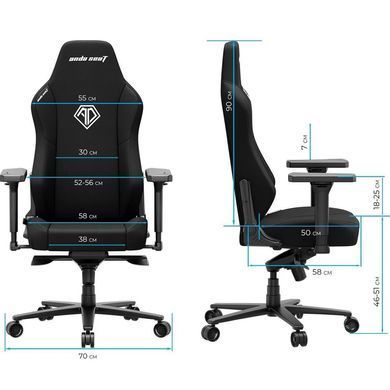 Крісло для геймерів Anda Seat Phantom 3 Size XL Fabric Gray (AD18XL-52-G-F-G01) [617861]