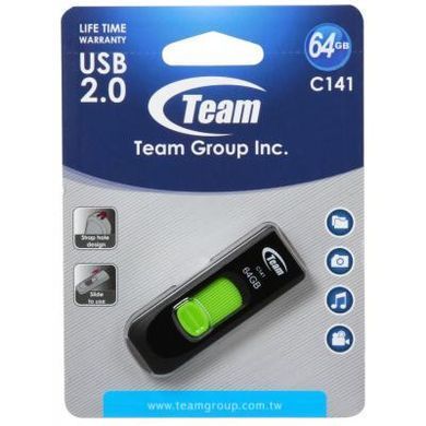 Флеш-накопичувач USB 64GB Team C141 Green (TC14164GG01) [607040]