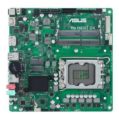 Материнcька плата ASUS PRO H610T-CSM s1700 H610 2xDDR5 M.2 HDMI DP LVDS Thin mITX (90MB1G60-M0EAYC) [111099]